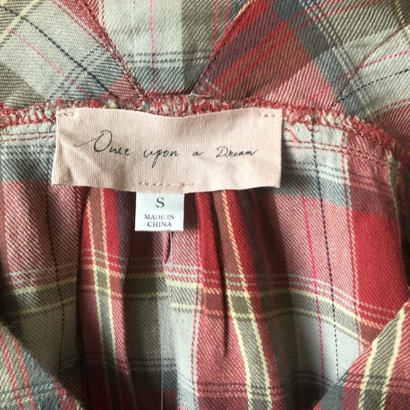 Anthropology Once Upon A Dream Red Plaid Shirt - Picture 3 of 6